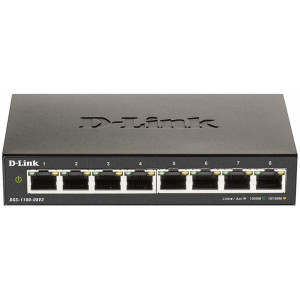 Коммутатор D-Link DGS-1100-08V2/A1A, L2 Smart Switch with 8 10/100/1000Base-T ports4K Mac address, 802.3x Flow Control,32 802.1Q VLAN, VID range 1-4094, Jumbo  9216 bytes, IGMP Snooping, Loop