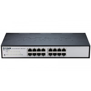 Коммутатор D-Link DES-1100-16/A2A, L2 Smart Switch with 16 10/100Base-TX ports.8K Mac address, 802.3x Flow Control, Port Trunking, Port Mirroring, IGMP Snooping, 32 of 802.1Q VLAN, VID range