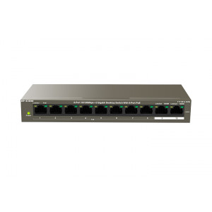 Коммутатор IP-COM 8-Port10/100Mbps+2 Gigabit Desktop Switch With 8-Port PoE